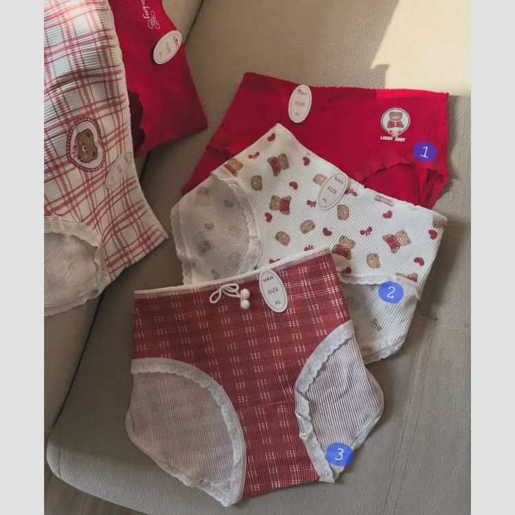 شورت زنانه عروسکی کبریتی نخی طرح تدی پک پنج تایی سایز ایکس لارج