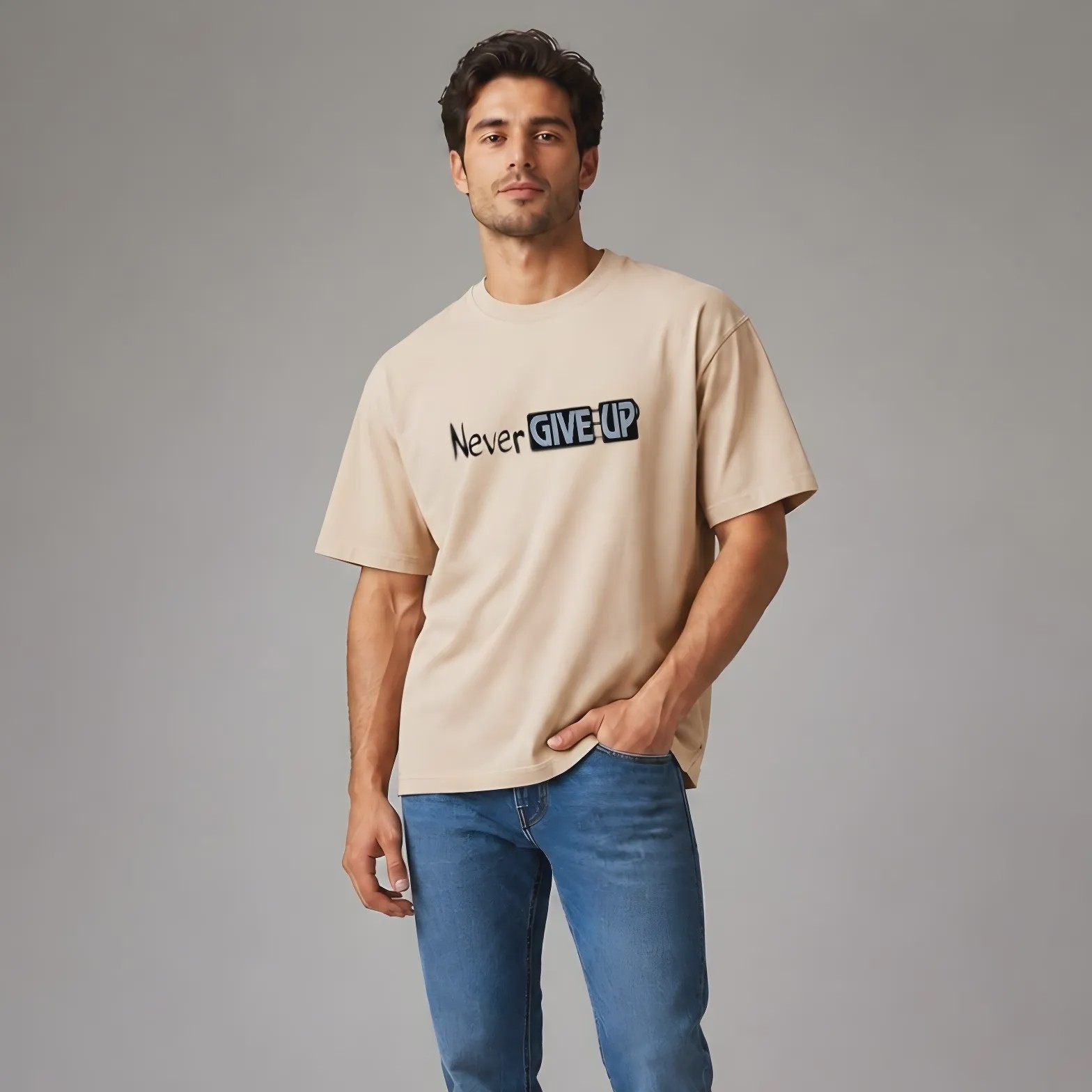 تیشرت مردانه نخ پنبه باکسی فیت برند shiaco wear در 6 رنگ و 4 سایز