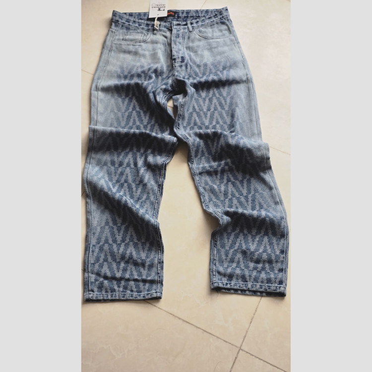 شلوار بگ مردانه پارچه وارداتی رنگ شست کثیف سایز 42 تا 50
