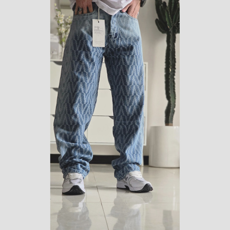 شلوار بگ مردانه پارچه وارداتی رنگ شست کثیف سایز 42 تا 50