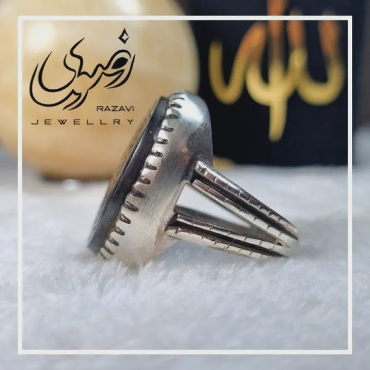 انگشتر حدید صینی مردانه با خواص افزایش رزق و روزی و اعتماد به نفس