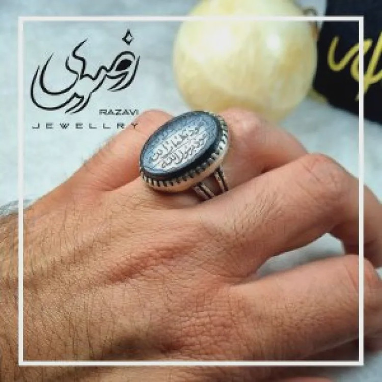 انگشتر حدید صینی مردانه با خواص افزایش رزق و روزی و اعتماد به نفس