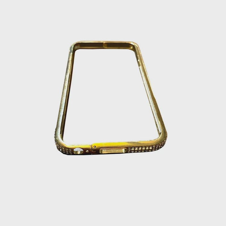 قاب گوشی موبایل اپل6-ایفون6-آیفون6s-اپل6s.مدل بامپر فلزی نگین دار