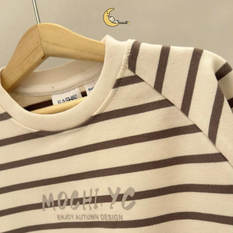 بلوز دورس راه راه پنبه درجه یک دخترانه و پسرانه 9 ماه تا 7 سال در 4 رنگ (2)