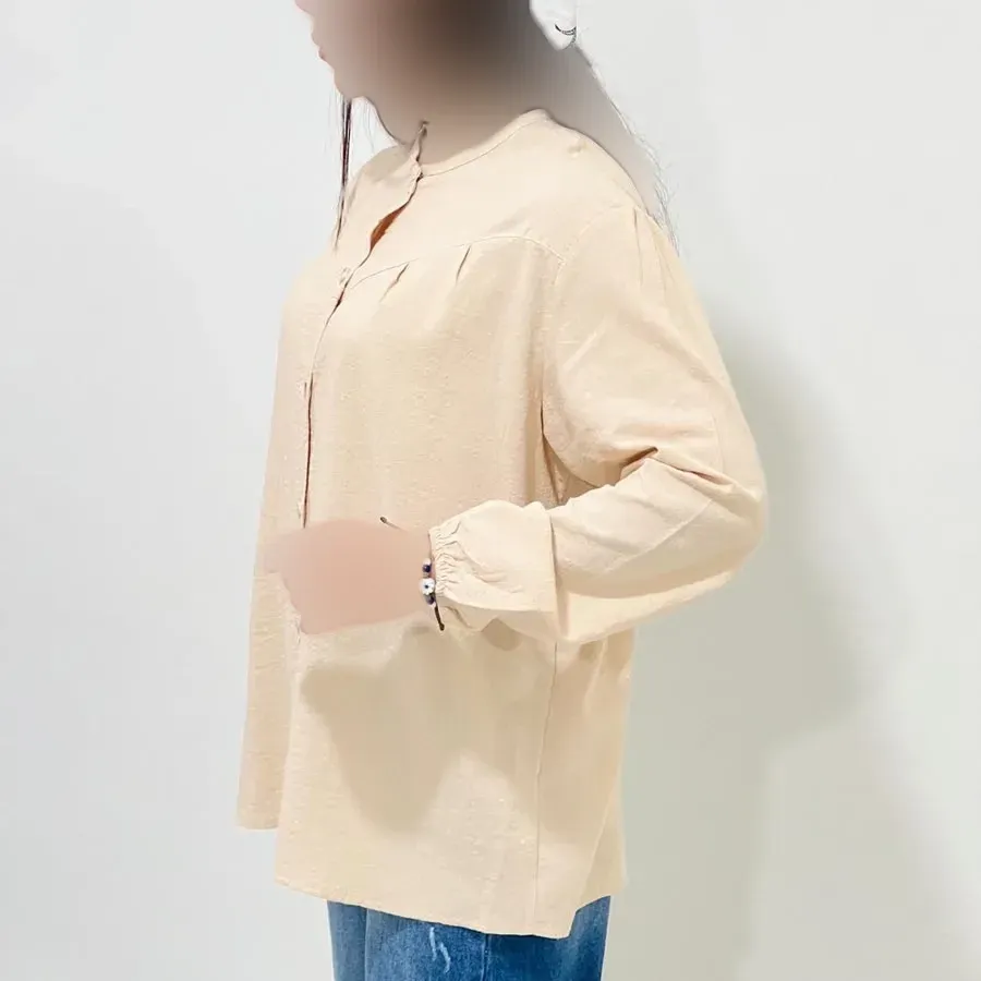 شومیز لینن مجلسی زنانه قد 69 سانت دورسینه 120 سانت آستین 58 سانت کد 1333 (2)