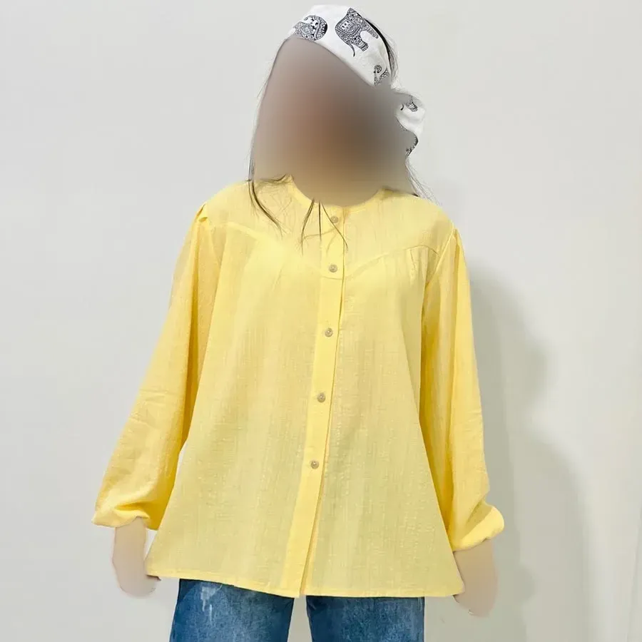 شومیز لینن مجلسی زنانه قد 69 سانت دورسینه 120 سانت آستین 58 سانت کد 1333 (2)