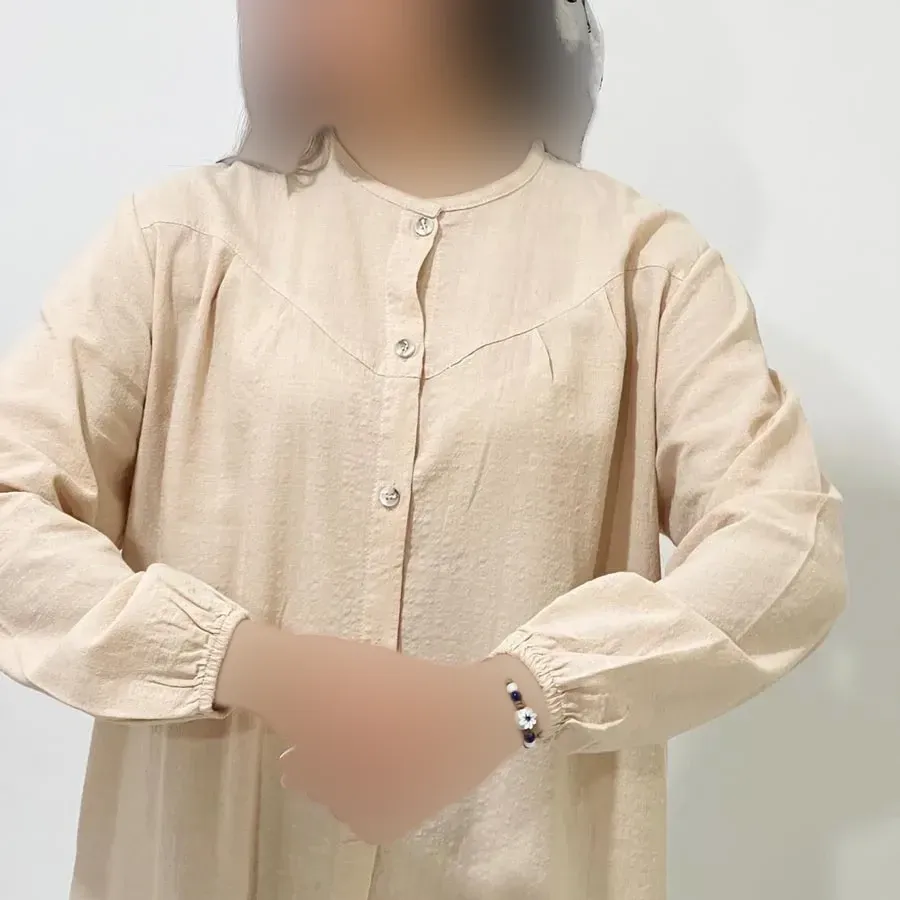شومیز لینن مجلسی زنانه قد 69 سانت دورسینه 120 سانت آستین 58 سانت کد 1333 (2)