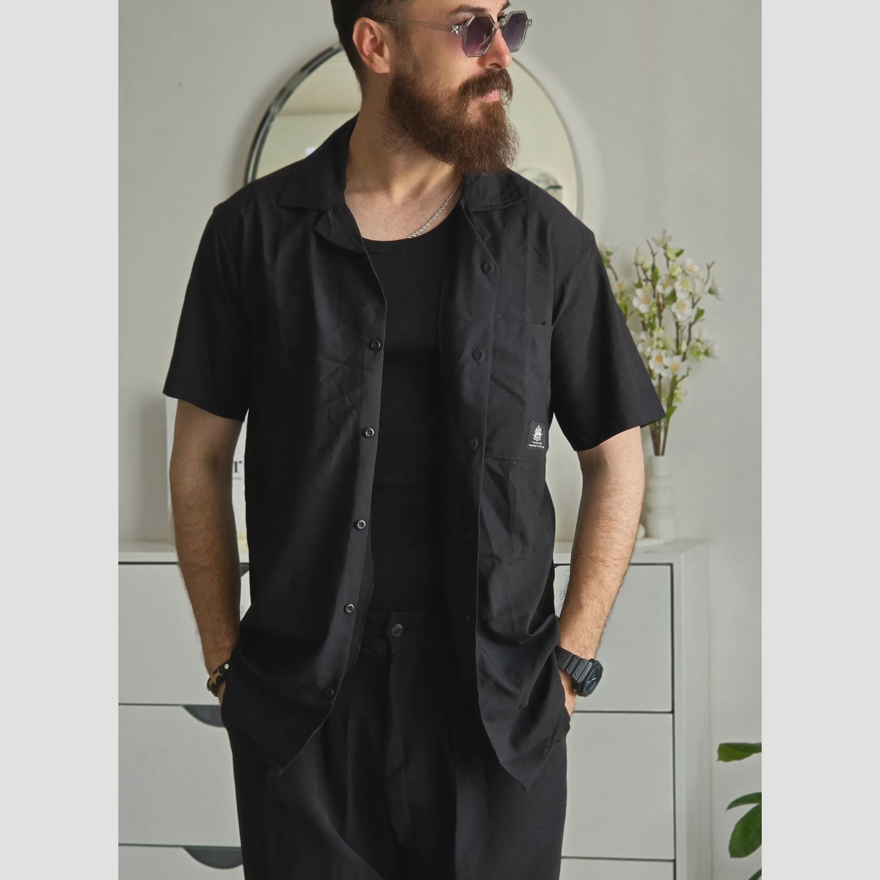 تاپ رکابی اسپرت پنبه کبریتی برند Pegador زنانه و مردانه رنگ مشکی و سفید