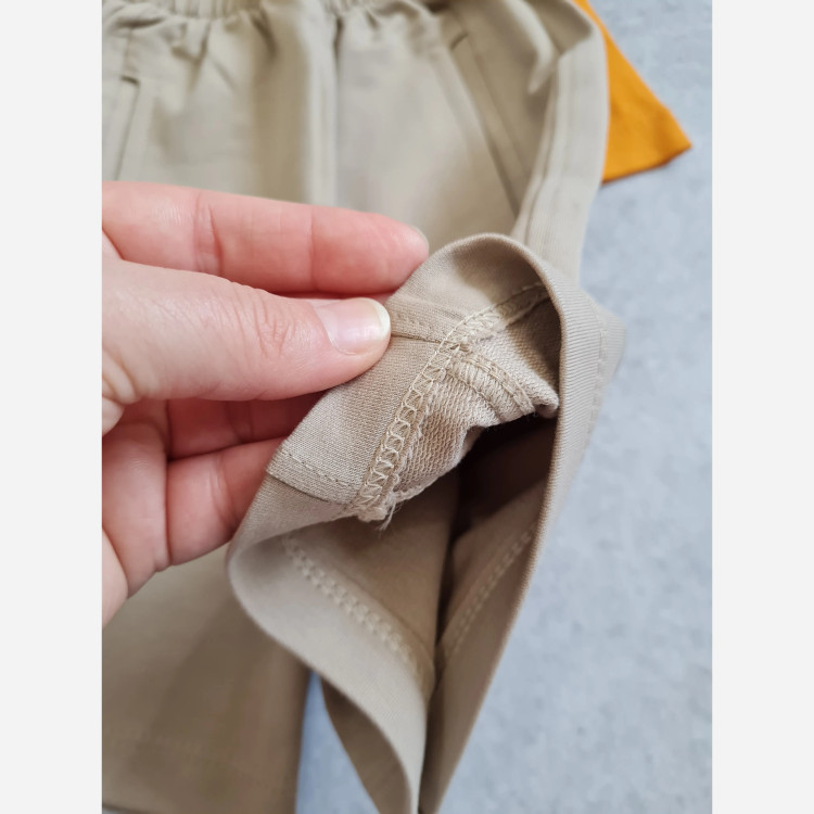 ست تیشرت شلوارک بچگانه طرح جنگل نارنجی پنبه دورس سایز 1 تا 7 سال (2)