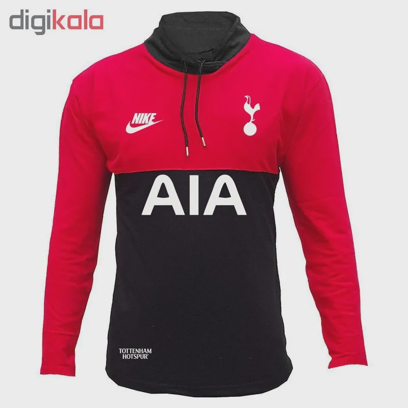 تیشرت آستین بلند مردانه طرح تاتنهام جودون یقه ایستاده L XL 2XL