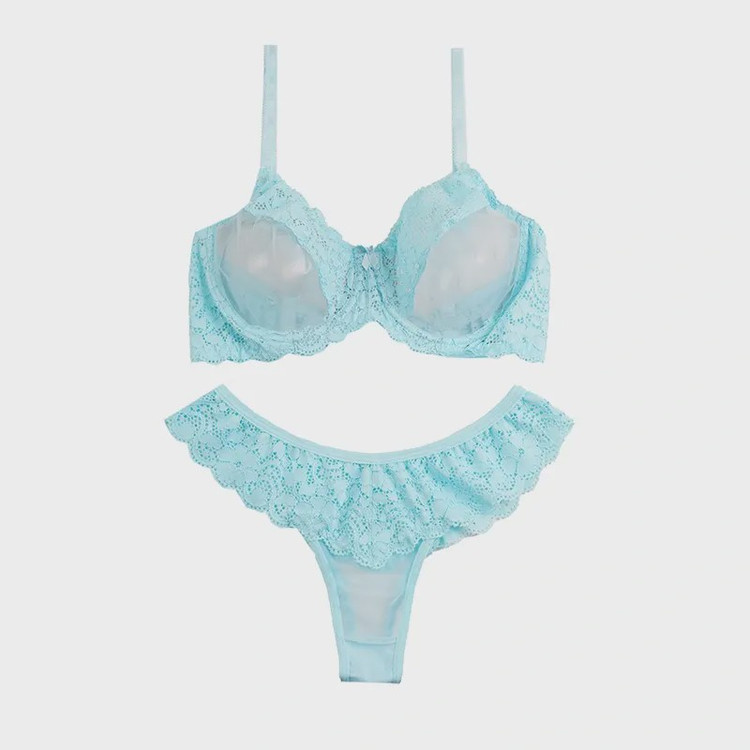 ست شورت و سوتین دانتل فنردار لامبادا فانتزی شارمین سایز 75 80 85 90