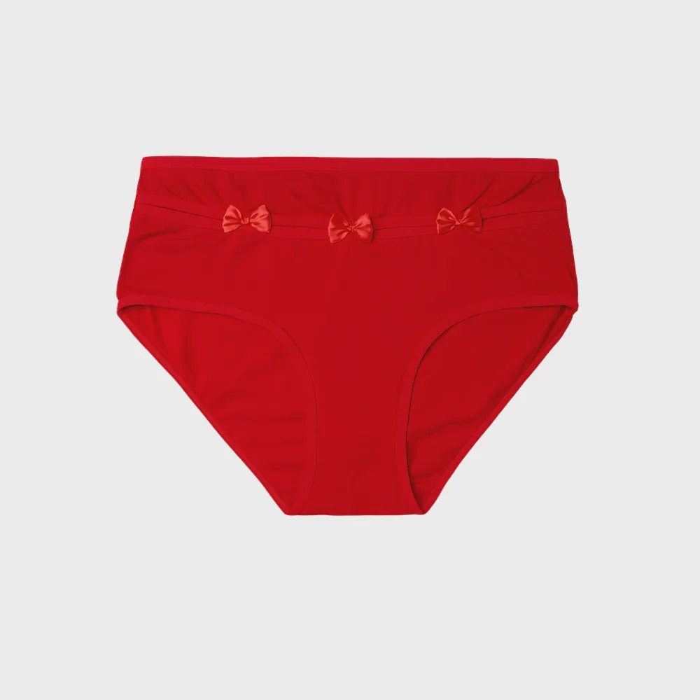 شورت زنانه اسلیپ نخی بانوسایز 3XL جلو سه پاپیون