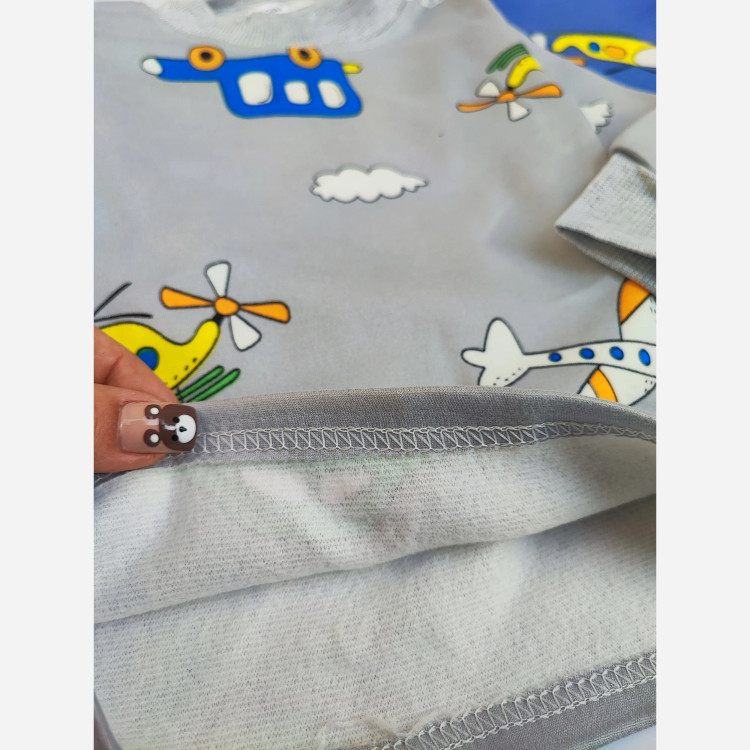ست بلوز و شلوار بچگانه طرح هلیکوپتر تو کرکی وارداتی (2)