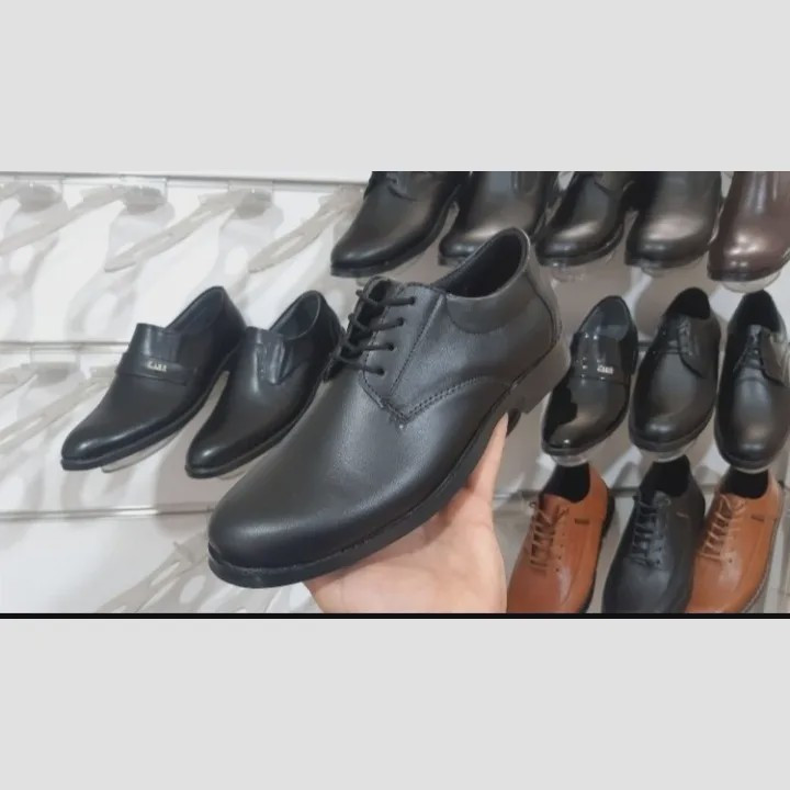 کفش مردانه چرم مشکی کلاسیک سایز 40 تا 44 هامون