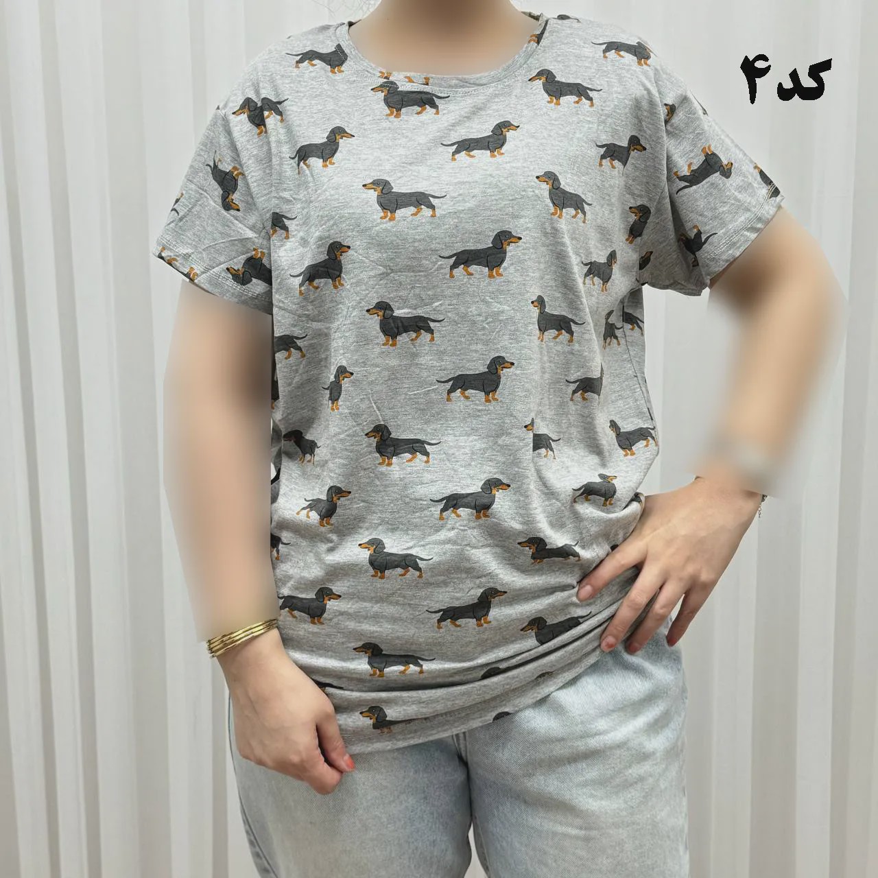 تیشرت طرحدار H M نخ پنبه چهارفصل زنانه دخترانه سایزبزرگ تا XL XXL XXXL تنخور راحت