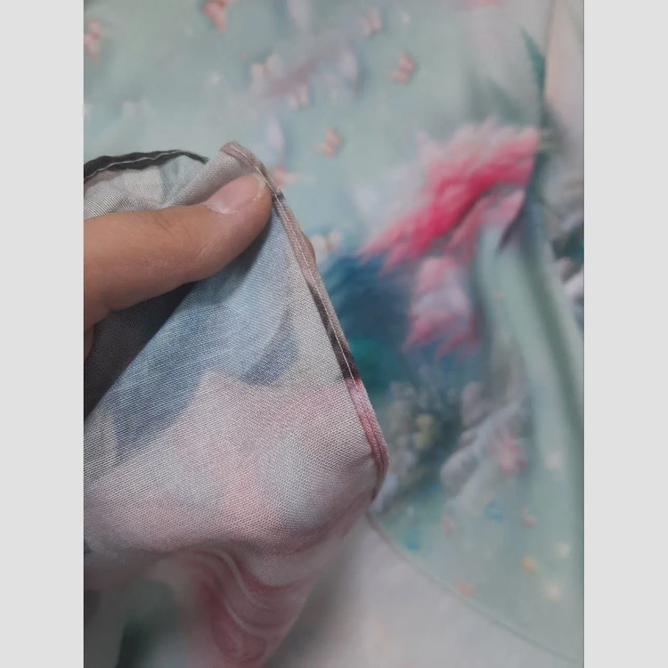 روسری نخی کاستوم طرح برکه سایز 140 چرخ دوز
