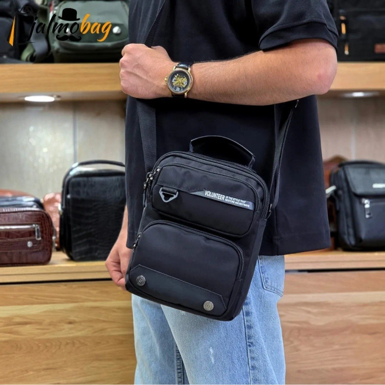 کیف دوشی دستی اسپرت برزنتی پارچه ای خارجی جیب دار (2)