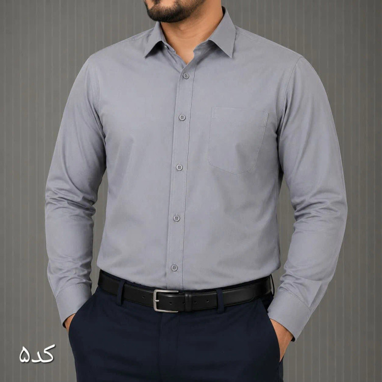 پیراهن آستین بلند مردانه جنس بنگال قواره آزاد در رنگبندی متنوع (2)