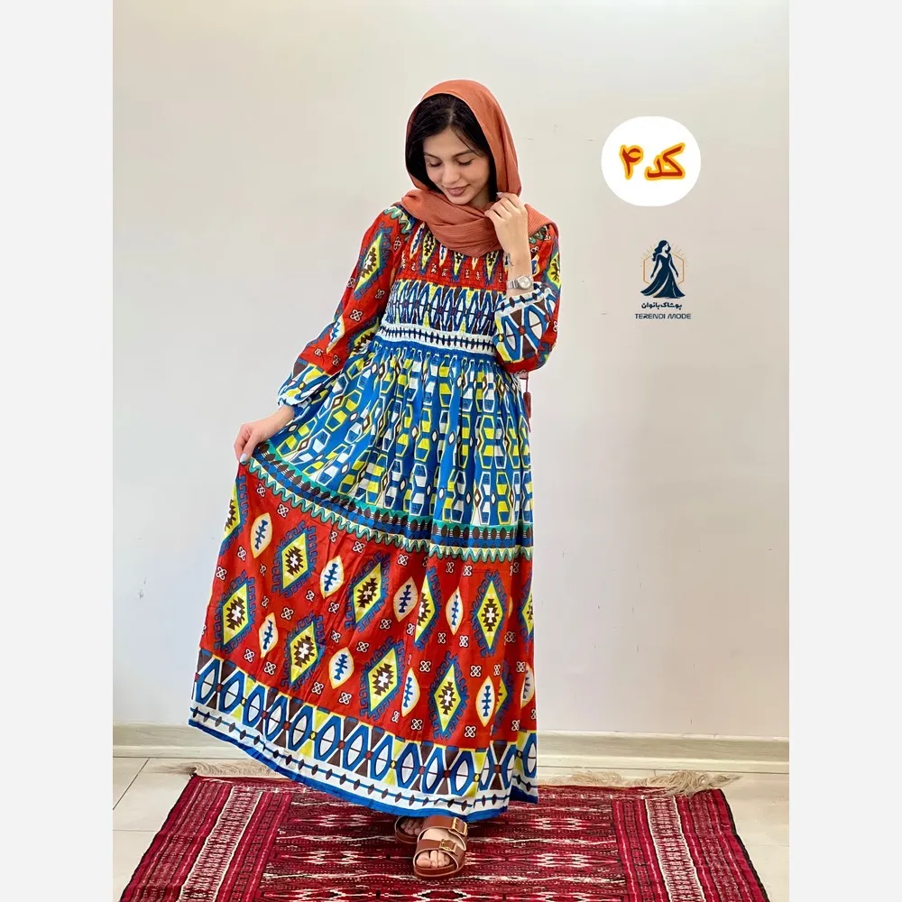 ساحلی کریشه هندی نخ وارداتی فری سایز کش دوزی شده (2)