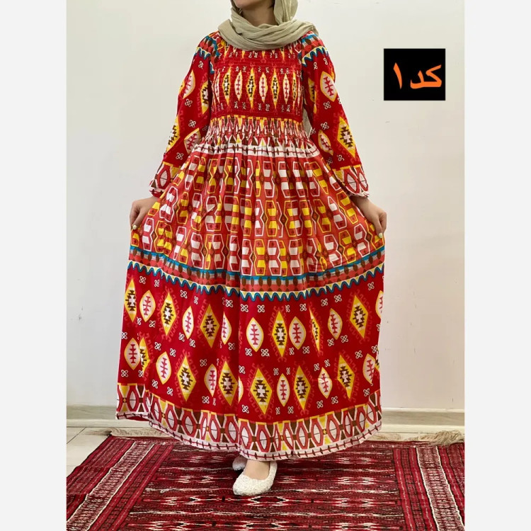 ساحلی کریشه هندی نخ وارداتی فری سایز کش دوزی شده (2)