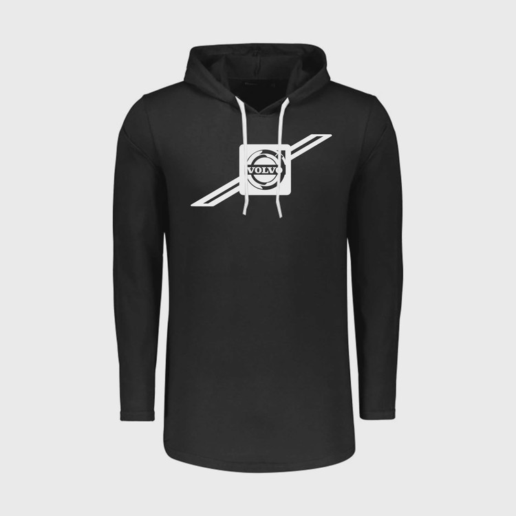 تیشرت کلاه دار آستین بلند مردانه طرح ولوو مدل r4786 جنس نخی اعلا سایزبندی L XL 2XL سه رنگ سفید مشکی زرد