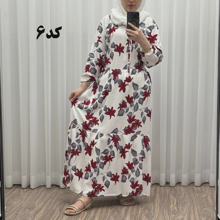 پیراهن زنانه مدل گلرخ کد 924 فری سایز تا 46 جنس بوگاتی کمربنددار چهارفصل شیک و راحت بدون آبرفت و رنگ رفت سایه نمیندازد