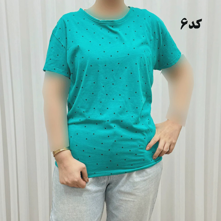 تیشرت طرحدار H M کد 1169 نخ پنبه چهارفصل زنانه دخترانه تنخور راحت