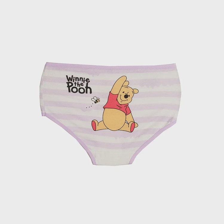 شورت دخترانه اسلیپ چاپی طرح راه راه و پو POOH سایز فری