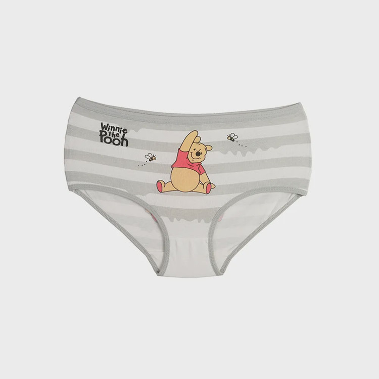 شورت دخترانه اسلیپ چاپی طرح راه راه و پو POOH سایز فری