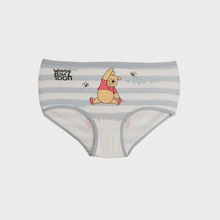 شورت دخترانه اسلیپ چاپی طرح راه راه و پو POOH سایز فری
