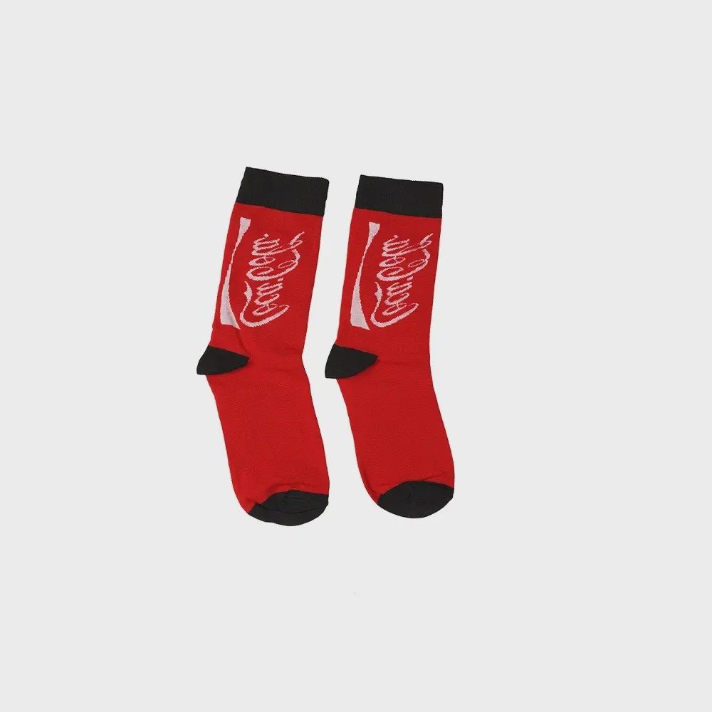 جوراب ساقدار طرح فانتزی کوکاکولا cocacola نخی فری سایز زنانه