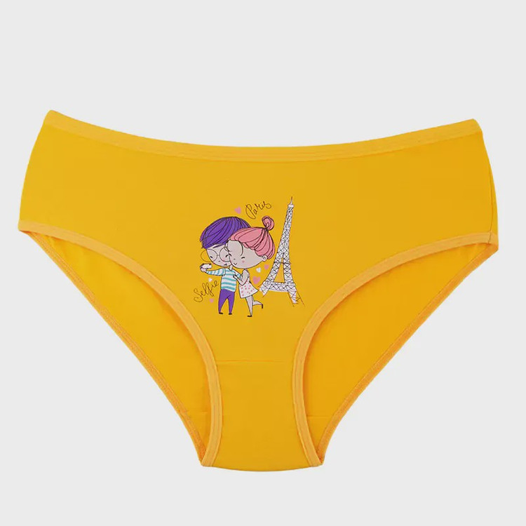 شورت زنانه اسلیپ طرح دختر و پسر و برج ایفل برند EMA جنس نخ و پنبه سایز L XL 2XL