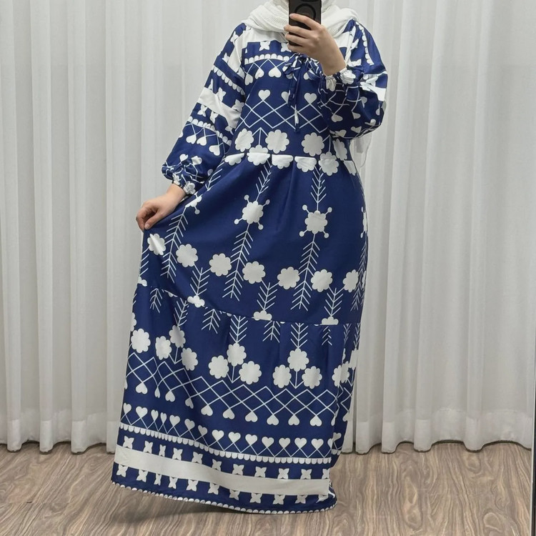 پیراهن فلور بوگاتی مدل گوله برفی فری سایز تا 48 چهارفصل شیک و راحت بدون چروک و سایه اندازی بند کمر قابل تنظیم زنانه و...
