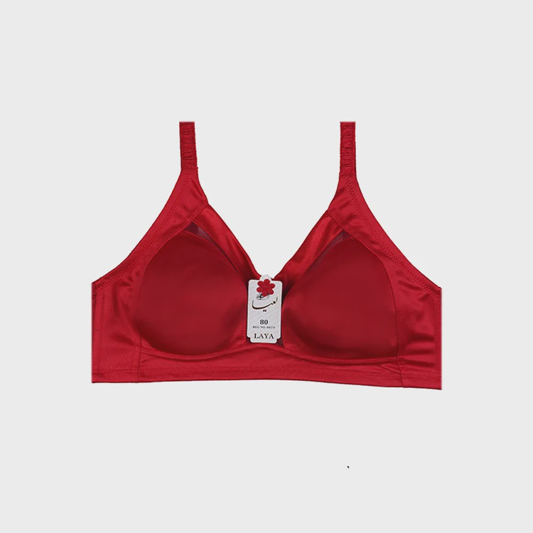 سوتین پرسی بدون فنر شیشه ای لعیا ترک کاپ B جنس سوزنی سایز 75 تا 85