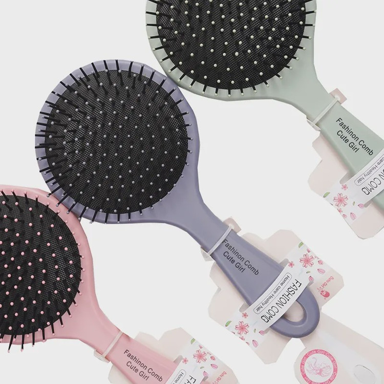 برس مو گرد فانتزی فشن کمب FASHION COMB عدم کشیدن مو بدنه محکم خوش دست طول 21 عرض 10