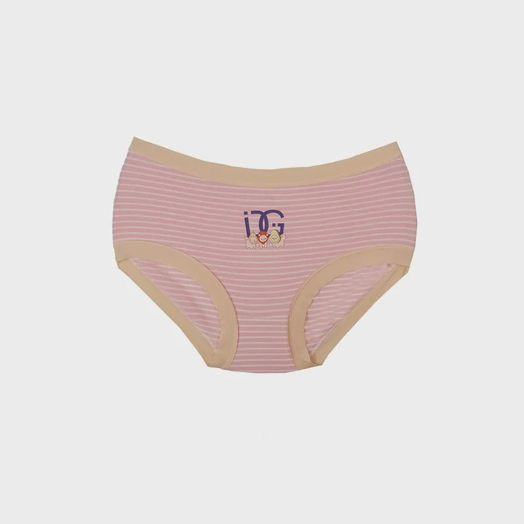 شورت زنانه نخی اسلیپ راه راه طرح عروسکی free size