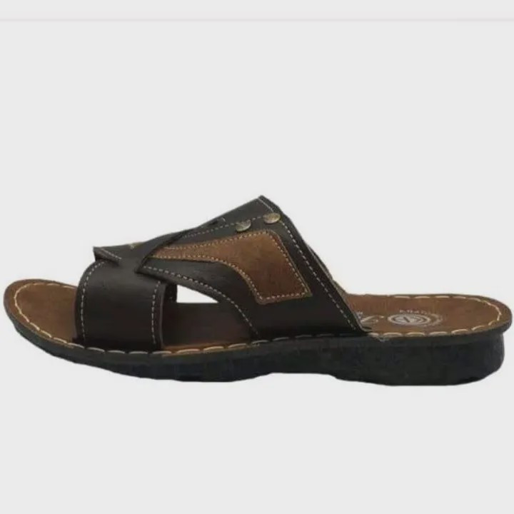 صندل طبی مردانه چرم مدل تایلندی مشکی سایز 40 تا 45