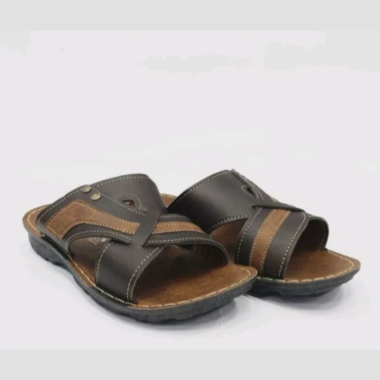 صندل طبی مردانه چرم مدل تایلندی مشکی سایز 40 تا 45