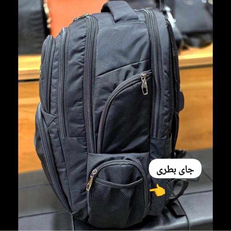 کوله پشتی دانشجویی و دبیرستانی اکولاک پارچه ریپس کرهای وارداتی ضد تعریق سه خونه دارای جای لپ تاپ (2)