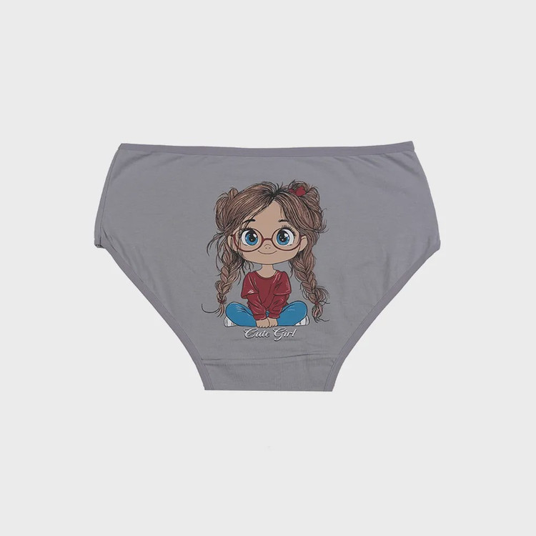 شورت اسلیپ زنانه نخی چاپی طرح دختر بچه بانوسایز 2XL