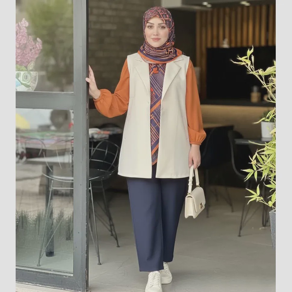 روسری نخ کاستوم طرح خاتون زنانه