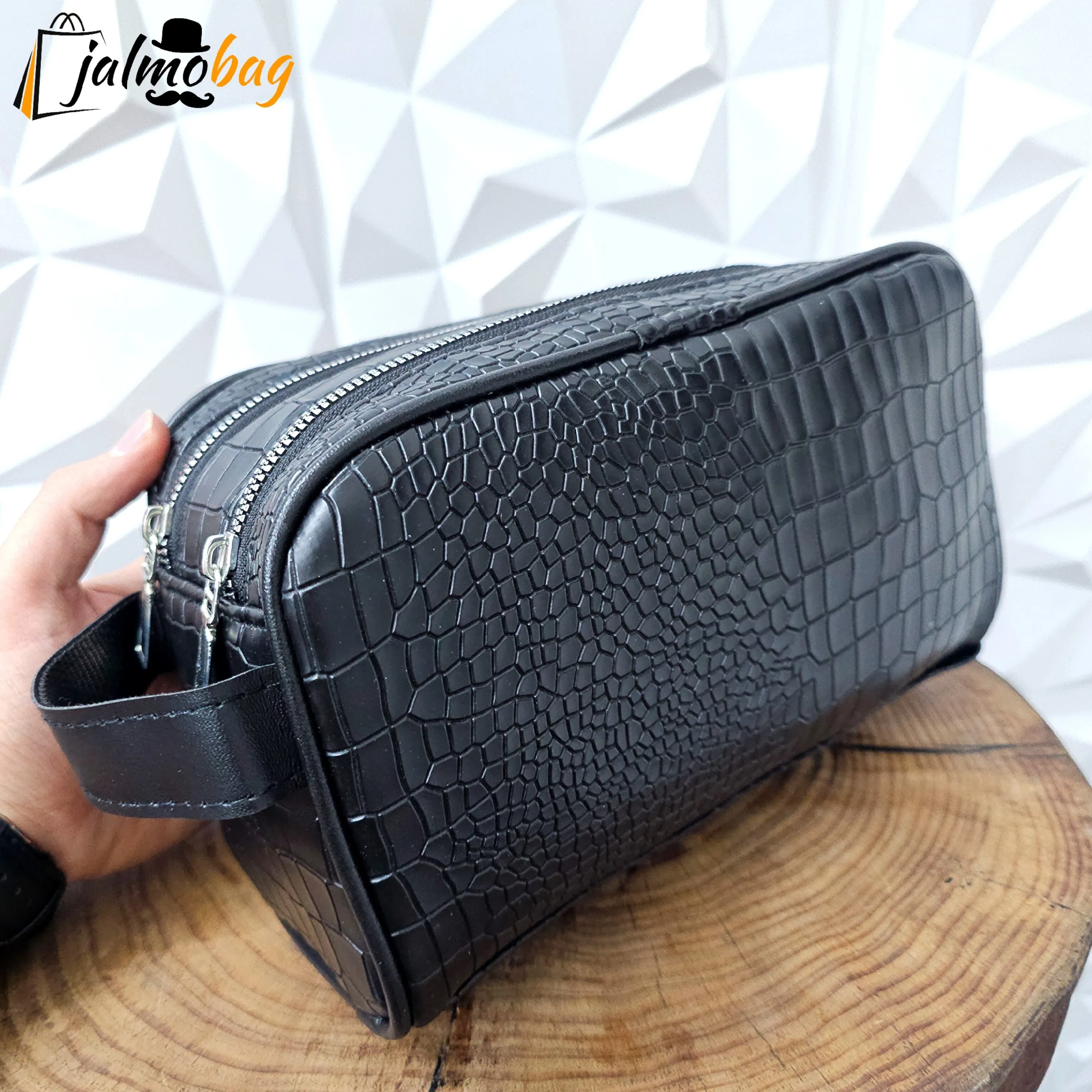 کیف دستی مردانه چرم صنعتی دو خانه مدل شوزبگ (2)