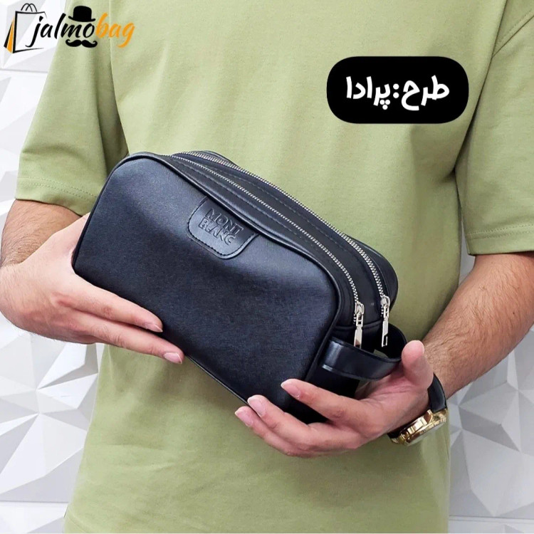 کیف دستی مردانه چرم صنعتی دو خانه مدل شوزبگ (2)