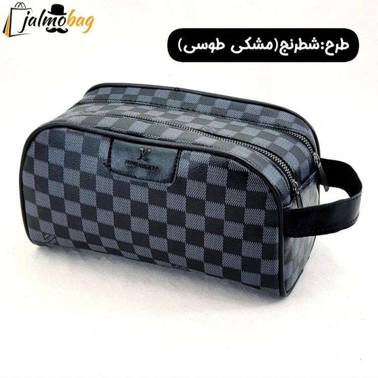کیف دستی مردانه چرم صنعتی دو خانه مدل شوزبگ (2)