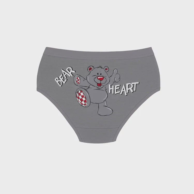 شورت زنانه اسلیپ نخی کش پهن طرح Bear Heart سایز XL بانوسا