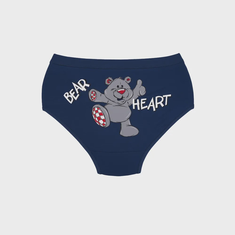 شورت زنانه اسلیپ نخی کش پهن طرح Bear Heart سایز XL بانوسا