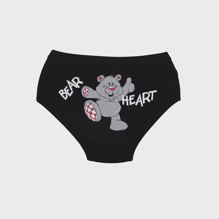 شورت زنانه اسلیپ نخی کش پهن طرح Bear Heart سایز XL بانوسا