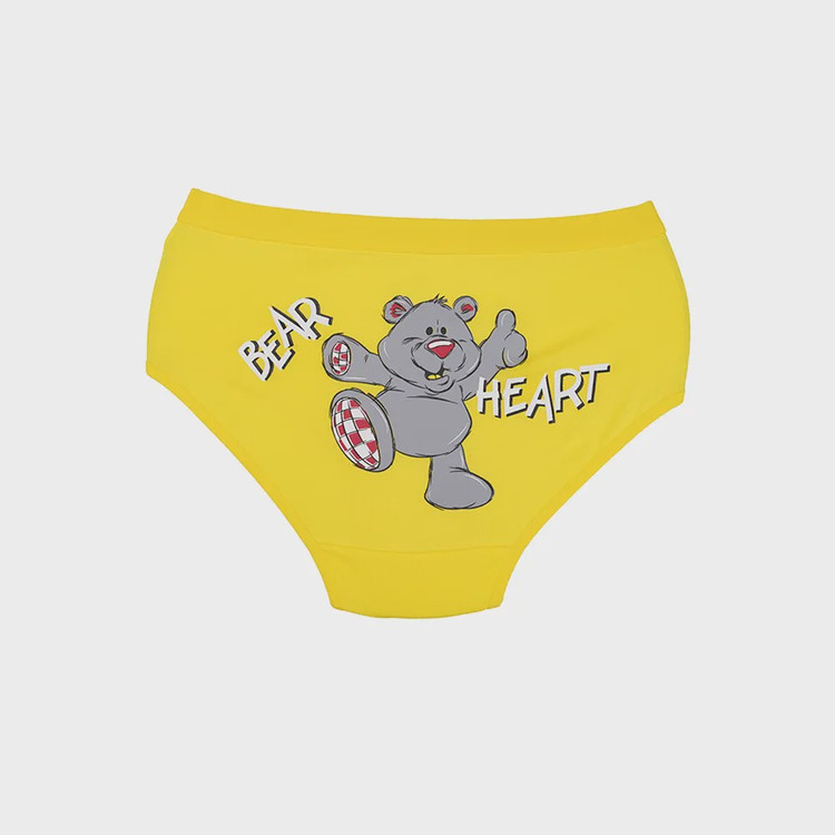 شورت زنانه اسلیپ نخی کش پهن طرح Bear Heart سایز XL بانوسا
