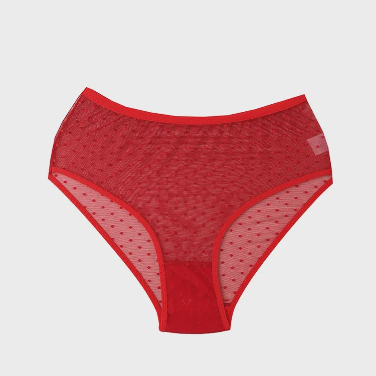 شورت اسلیپ فانتزی زنانه توری توپ توپی سایز XL