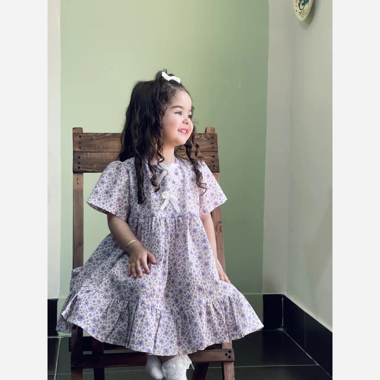 پیراهن عروسکی پفکی دخترانه مدل ترانه (2)